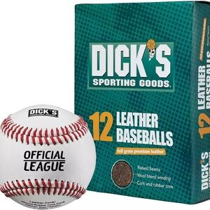 Dick’s Sporting Goods White Leather Baseballs - 6 pack